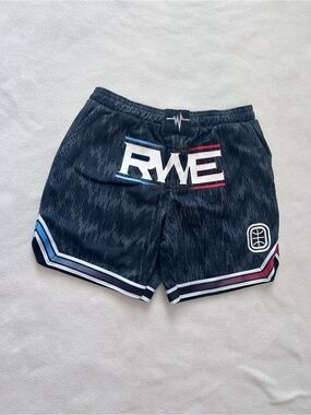 Youth Overtime/ RWE On Top Black Athletic Shorts with Tricolor Trim